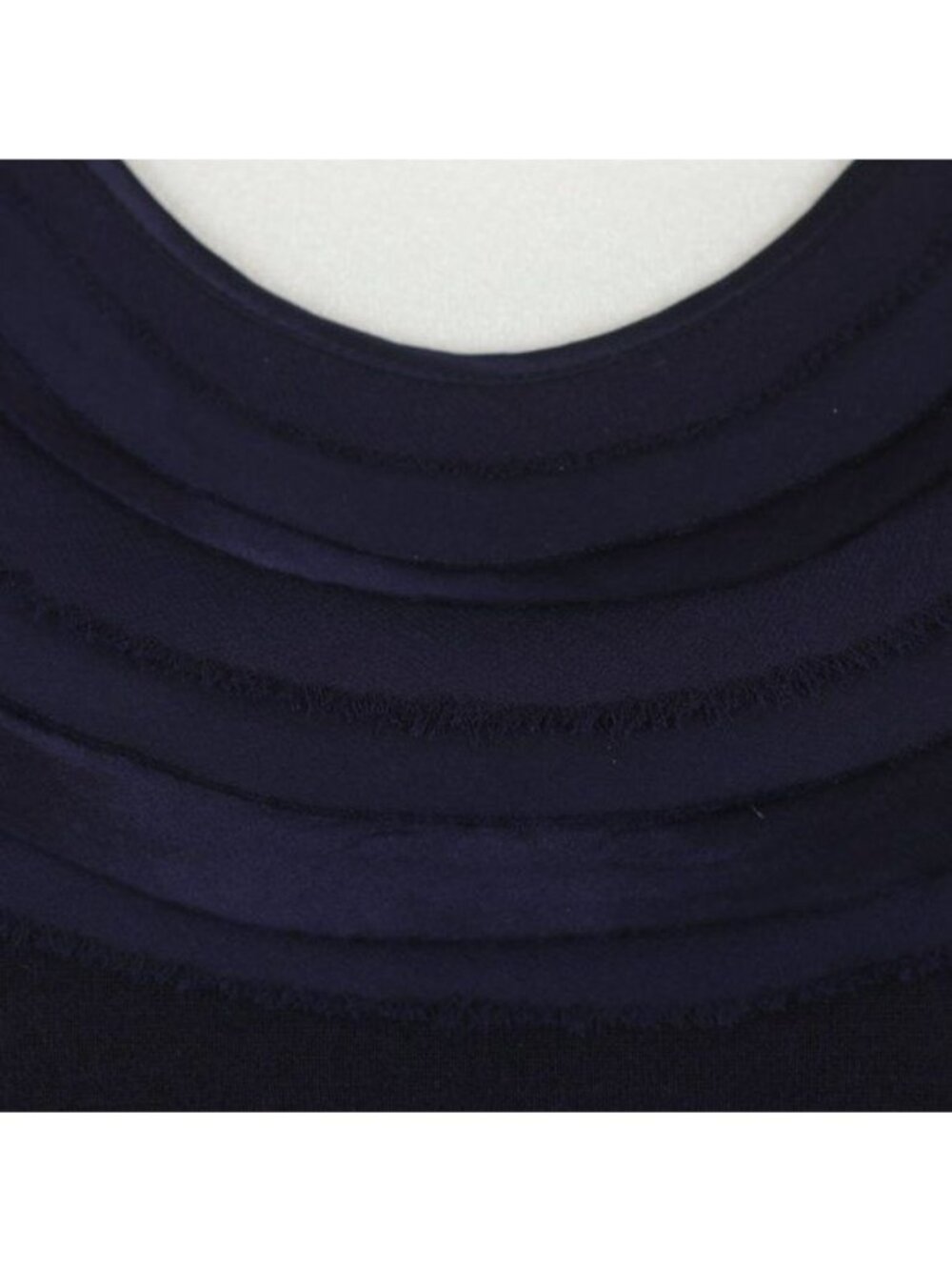 Banana Republic Women's Size 0 Navy Knit Wool Blend Scoop Neck Sheath Dress - Picture 6 of 10